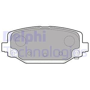 Bromsbeläggsats, Bakaxel, CHRYSLER GRAND VOYAGER V, DODGE JOURNEY, JOURNEY VAN, FIAT FREEMONT, LANCIA VOYAGER Minibus, minivan, 2AMV452