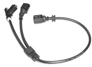 ABS-givare, Sensor, hjulvarvtal, Framaxel, framaxel vänster, Tvåsidig, FORD GALAXY I, SEAT ALHAMBRA, VW SHARAN, 1 110 312, 1 112 765, 11
