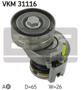 Spännrulle, flerspårsrem, Mitt till höger, Höger, Mitt, AUDI,SEAT,SKODA,VW, 03C 145 299 AC, 03C 145 299 AE, 03C 145 299 AF, 03C 145 299