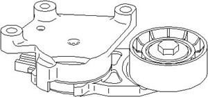 Remsträckare, flerspårsrem, CITROËN,FIAT,FORD,MAZDA,MINI,PEUGEOT,TOYOTA,VOLVO, 1 229 540, 1 355 389, 1 469 717, 1 690 293, 1128 7 795 03