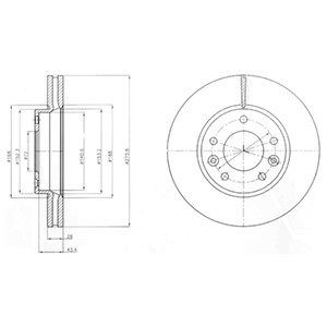Bromsskiva, Framaxel, KIA CARNIVAL II, 0K58B-33-251