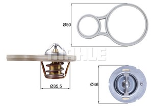 Termostat, kylvätska, CHRYSLER,DODGE,MINI,PLYMOUTH, 0469 3117AA, 11 53 1 501 173, 11531485847, 11531501173, 11537596787, 1485847, 150117