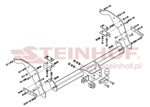 Dragkrok, Standard, FORD RANGER, MAZDA BT-50 Pick-up II