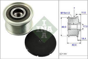 Frihjulskoppling, generator, BMW X5 [E70], 12 31 7 560 988, 12 31 7 560 989, 12 31 7 560 990, 12317560988, 12317560989, 12317560990, 7 5