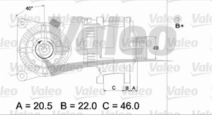 Generator, CITROËN C2, C2 ENTERPRISE, C3 I, C3 Pluriel, PEUGEOT 1007, 307, 307 Break, 307 SW, 5702A4, 5702-A4, 57056E, 5705-6E, 57058E,