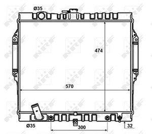 Kylare, motorkylning, MITSUBISHI PAJERO II, MB890950, MB890951
