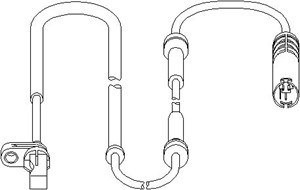 ABS-givare, Sensor, hjulvarvtal, Fram, höger eller vänster, BMW, 3452 6 762 465