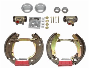 Bromsbackar, sats, Bakaxel, PEUGEOT 205 I, 205 II, 205 Cabriolet I, 205 Skåp/halvkombi, 4241 1T, 4241 45, 4241 6L, MKP00117
