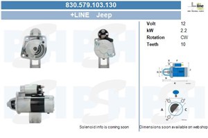 Startmotor, JEEP CHEROKEE, 56041579, 56041579AA, 56041579AB, M002T88371, M002T88372, M002T88372ZC, M2T88371, M2T88372, M2T88372ZC