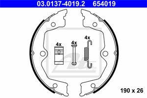 Bromsbackar, sats, Bakaxel, HONDA ACCORD VIII, ACCORD Coupé IX, ACCORD Kombi VIII, ACCORD Sedan IX, 43053-TL0-G50