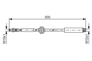 Bromsslang, Bakaxel, FORD KUGA I, 1501841, 8V41 2282-AB