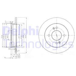 Bromsskiva, Bakaxel, HYUNDAI i10 I, KIA PICANTO, 58411-07300, 58411-07500, 58411-0X500, 58411-1G000