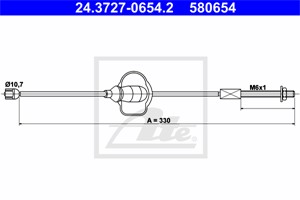 Vajer, parkeringsbroms, Fram, FORD FOCUS I, FOCUS Sedan I, FOCUS Skåp / kombi I, FOCUS Turnier I, 1228027
