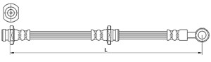 Bromsslang, Höger fram, Vänster fram, MITSUBISHI OUTLANDER I, MN116147