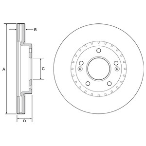 Bromsskiva, Framaxel, HYUNDAI,KIA, 51712-2V000, 517123X000, 51712-3X000, 517123Y000, 51712-3Y000