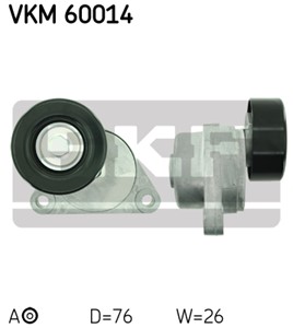 Spännrulle, flerspårsrem, Mitt, CHEVROLET,DAEWOO, 25184786, 96349976, 96870202, 96966707