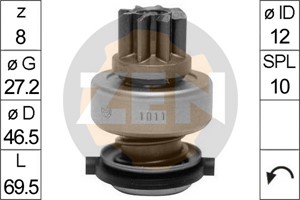 Frihjulsväxel, startmotor, NISSAN