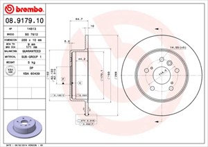 Bromsskiva, Bakaxel, LEXUS RX, TOYOTA CAMRY, CAMRY Kombi, CAMRY Sedan, 4243133030