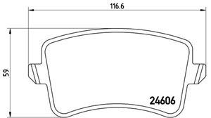 Bromsbeläggsats, Bakaxel, AUDI A4 Allroad B8, A4 B8, A4 B8 Avant, A5, A5 Cabriolet, A5 Sportback, Q5, Q5 Van, 8K0098601E, 8K0098601F, 8K