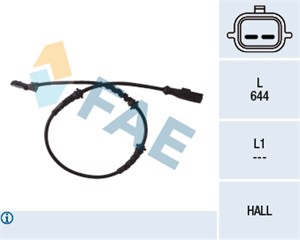 ABS-givare, Sensor, hjulvarvtal, Framaxel, DACIA,RENAULT, 47 91 012 92R, 479101292R, 82 00 195 825, 82 00 419 177, 8200195825