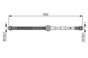 Bromsslang, Fram, höger eller vänster, AUDI Q7, PORSCHE CAYENNE, VW TOUAREG, 7L0 611 701 A, 7L0 611 701 C, 7P6 611 701, 955 355 139 10,