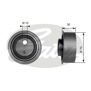Spännrulle, kamrem, HYUNDAI COUPE II, ELANTRA III, ELANTRA Sedan III, LANTRA II, LANTRA Kombi II, MATRIX, 2441023011, 24410-23400, 24410