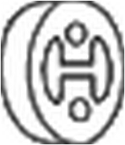 Gummiupphängning, avgassystem, HONDA CIVIC Hatchback VIII, CR-V III, 18215SMGE21, 18215SMGE32, 18215SNAA01