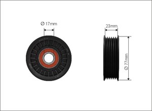 Spännrulle, flerspårsrem, JEEP COMMANDER, GRAND CHEROKEE II, GRAND CHEROKEE III, 53030958, 53030958AB, 53030958AC, 53030958AD