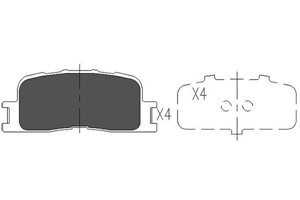 Bromsbeläggsats, Bakaxel, Framaxel, LEXUS ES, TOYOTA CALDINA Kombi, CAMRY Sedan, HIGHLANDER / KLUGER, 0446606010, 0446621010, 0446633090