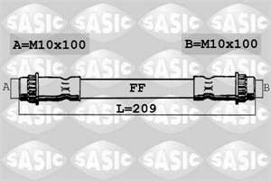 Bromsslang, Bakaxel, Mitt, PEUGEOT 405 I, 405 II, 405 Break I, 405 Break II, 605, 480640, 480647, 8149YC, 8149YE, 8153YW, 87910-0H010, 8