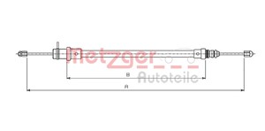 Vajer, parkeringsbroms, Fram, CITROËN,FIAT,LANCIA,PEUGEOT, 0001472957080, 0001487276080, 1472957080, 1487276080, 14877276080, 4745.E9, 4