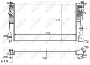 Kylare, motorkylning, RENAULT, 214105150R, 214106387R