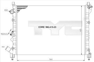 Kylare, motorkylning, RENAULT ESPACE III, LAGUNA I, LAGUNA Grandtour I, 7701038237, 7701499549
